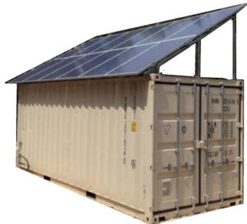 container Con pannelli solari